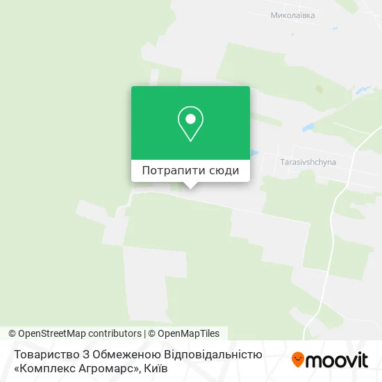 Карта Товариство З Обмеженою Відповідальністю «Комплекс Агромарс»