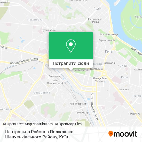 Карта Центральна Районна Поліклініка Шевченківського Району