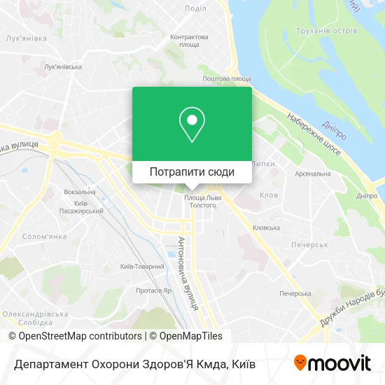Карта Департамент Охорони Здоров'Я Кмда
