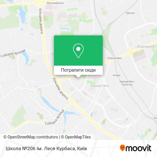 Карта Школа №206 Ім. Леся Курбаса