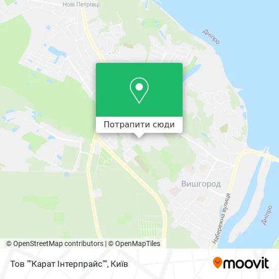 Карта Тов ""Карат Інтерпрайс""