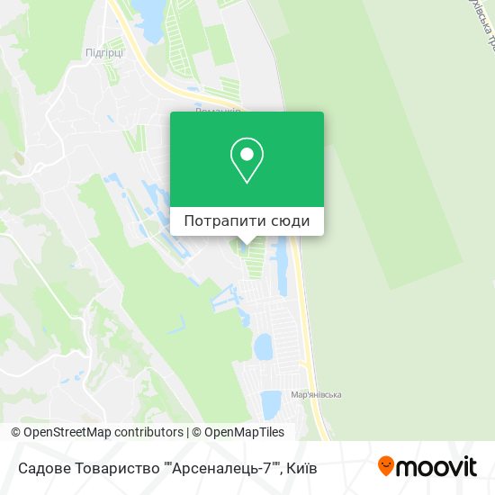 Карта Садове Товариство ""Арсеналець-7""