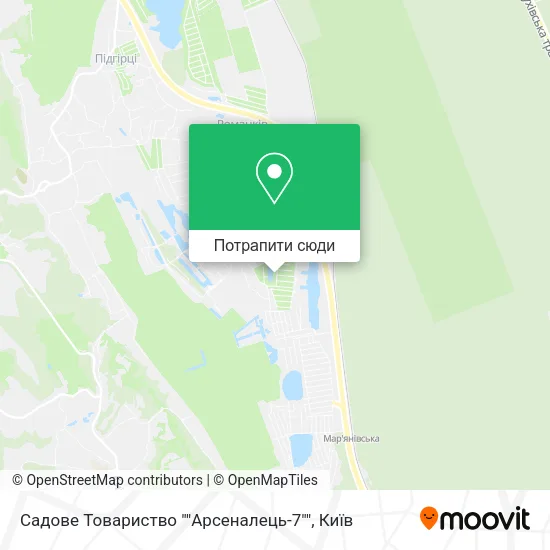 Карта Садове Товариство ""Арсеналець-7""