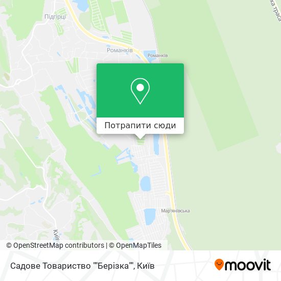 Карта Садове Товариство ""Берізка""