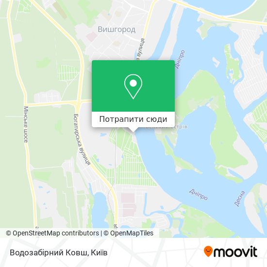 Карта Водозабірний Ковш