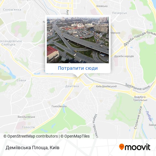 Карта Деміївська Площа