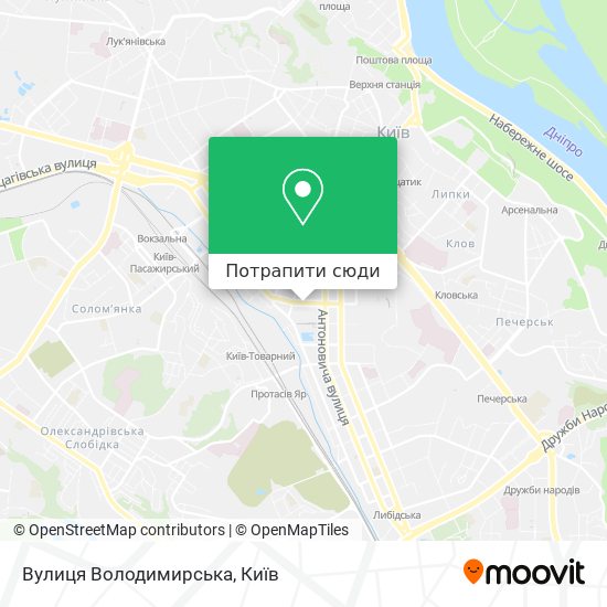 Карта Вулиця Володимирська