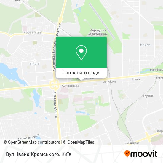 Карта Вул. Івана Крамського
