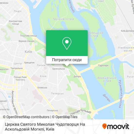 Карта Церква Святого Миколая Чудотворця На Аскольдовій Могилі