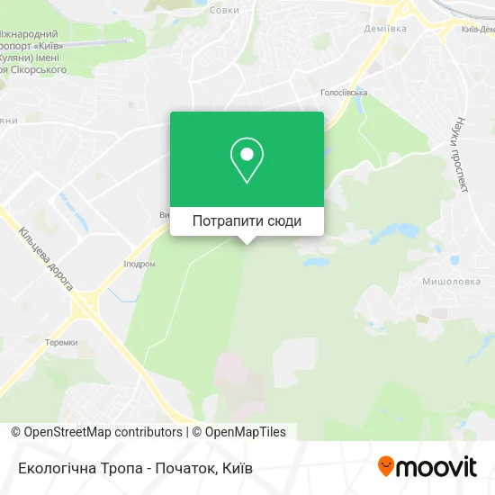Карта Екологічна Тропа - Початок