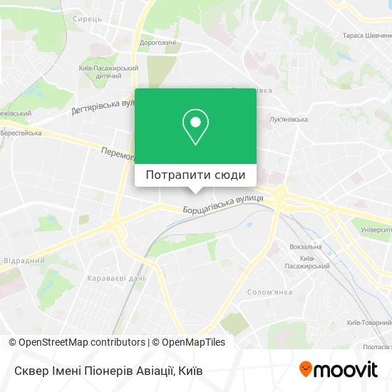 Карта Сквер Імені Піонерів Авіації