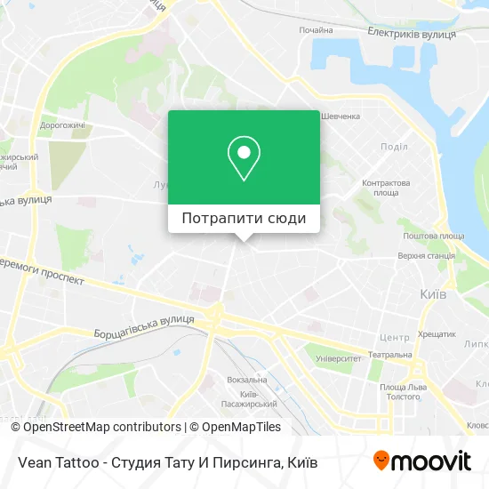 Карта Vean Tattoo - Студия Тату И Пирсинга