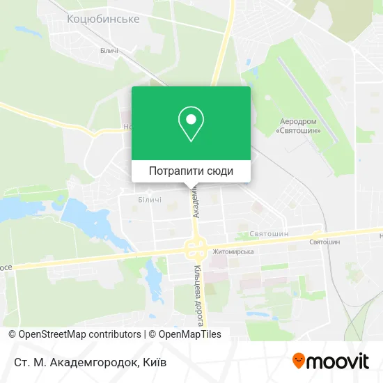 Карта Ст. М. Академгородок