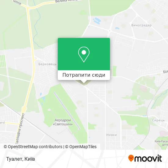 Карта Туалет