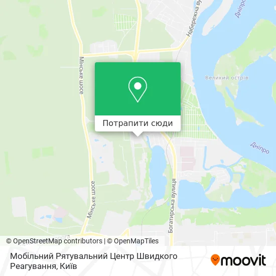 Карта Мобільний Рятувальний Центр Швидкого Реагування