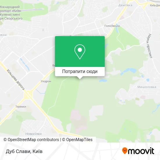 Карта Дуб Слави