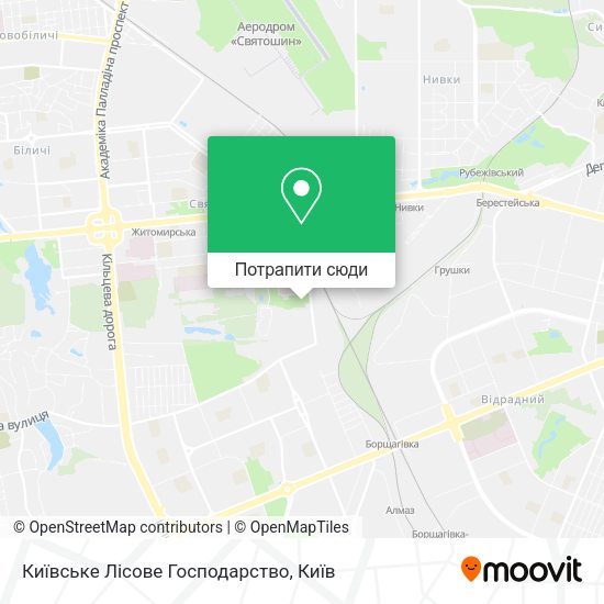 Карта Київське Лісове Господарство