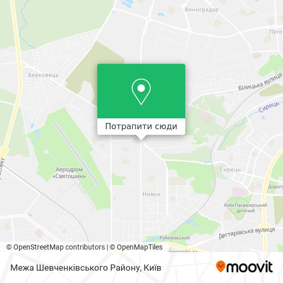 Карта Межа Шевченківського Району