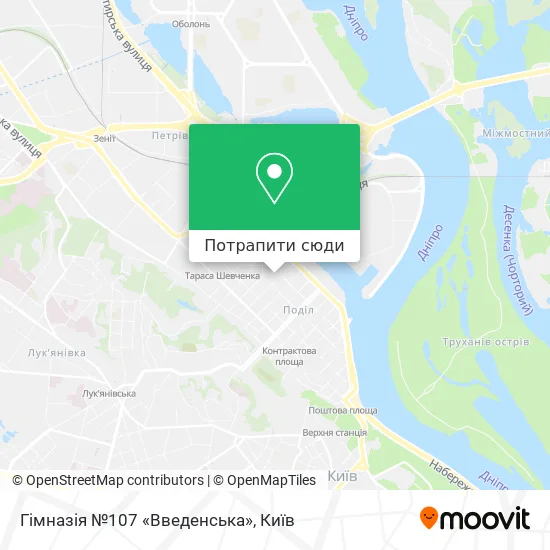 Карта Гімназія №107 «Введенська»