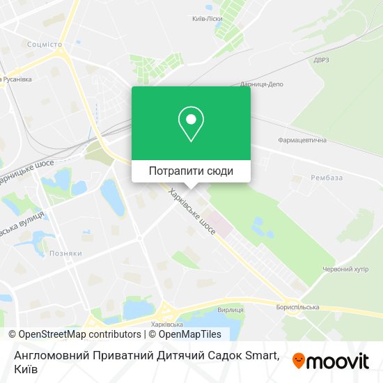 Карта Англомовний Приватний Дитячий Садок Smart