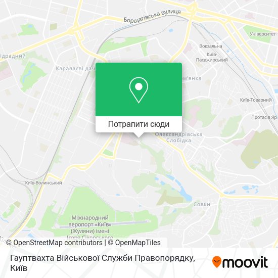 Карта Гауптвахта Військової Служби Правопорядку