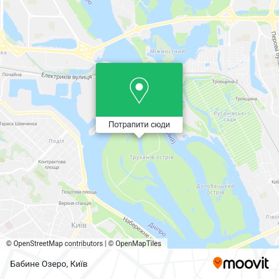 Карта Бабине Озеро