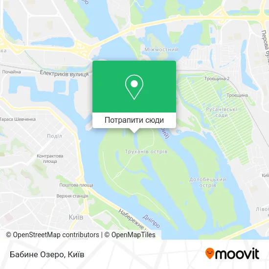 Карта Бабине Озеро