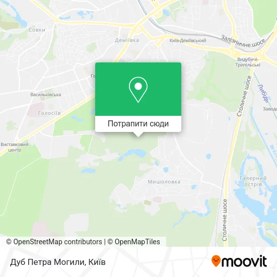Карта Дуб Петра Могили