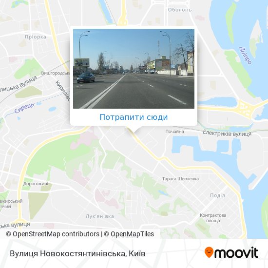 Карта Вулиця Новокостянтинівська