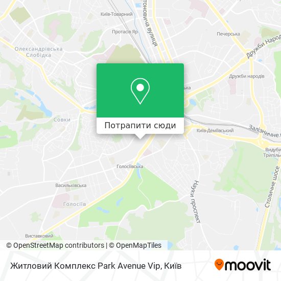 Карта Житловий Комплекс Park Avenue Vip