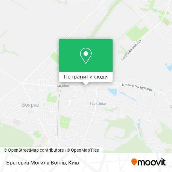 Карта Братська Могила Воїнів