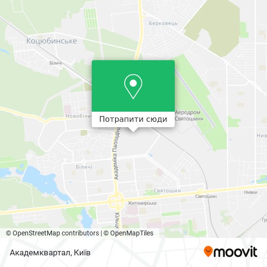 Карта Академквартал