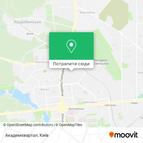 Карта Академквартал