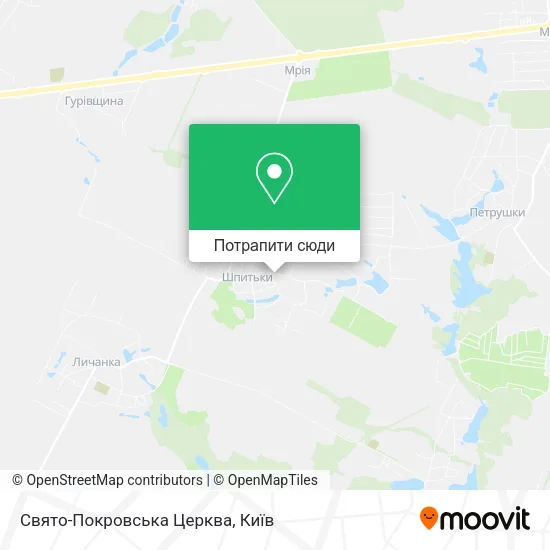 Карта Свято-Покровська Церква