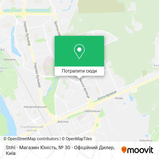 Карта Stihl - Магазин Юність, № 30 - Офіційний Дилер