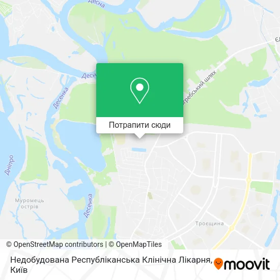 Карта Недобудована Республіканська Клінічна Лікарня