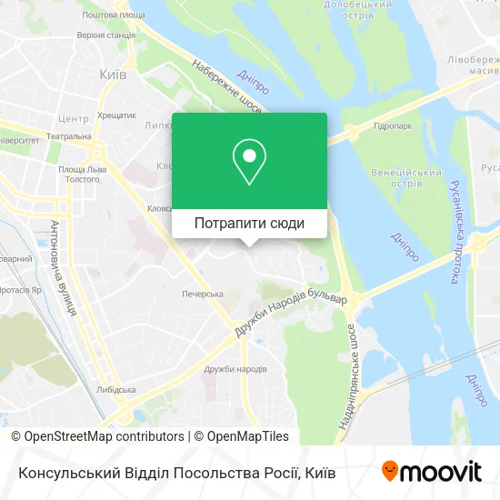 Карта Консульський Відділ Посольства Росії