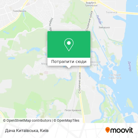 Карта Дача Китаївська