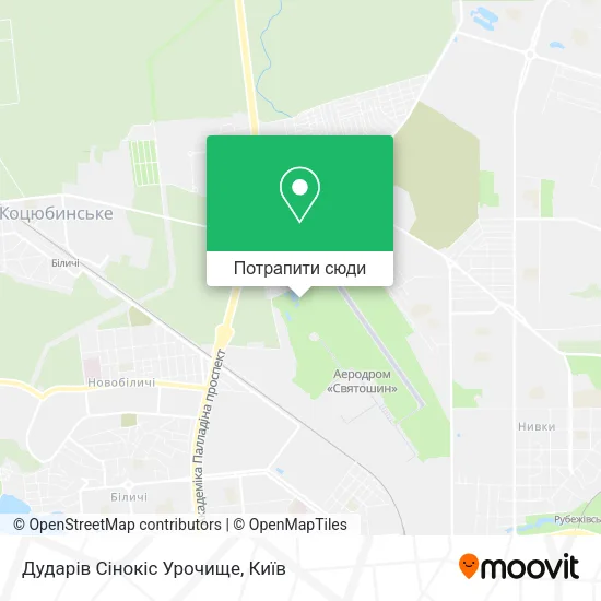 Карта Дударів Сінокіс Урочище