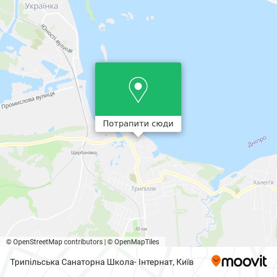 Карта Трипільська Санаторна Школа- Інтернат