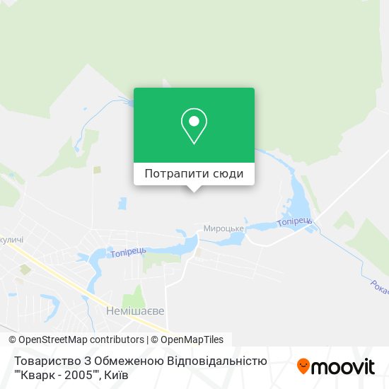 Карта Товариство З Обмеженою Відповідальністю ""Кварк - 2005""