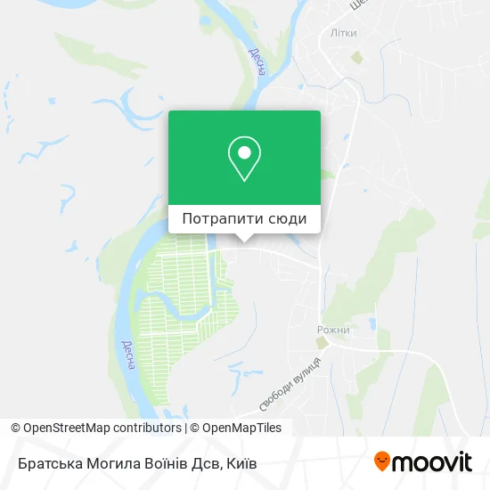 Карта Братська Могила Воїнів Дсв