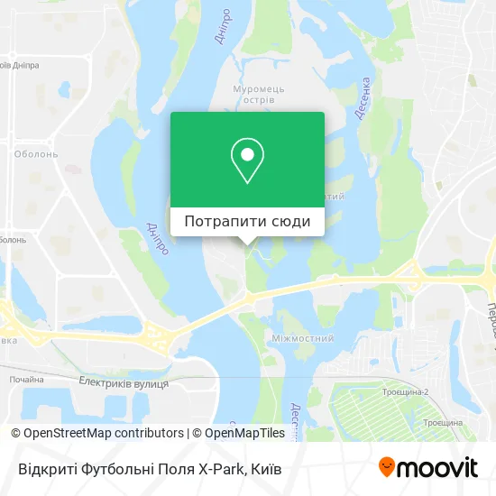 Карта Відкриті Футбольні Поля X-Park