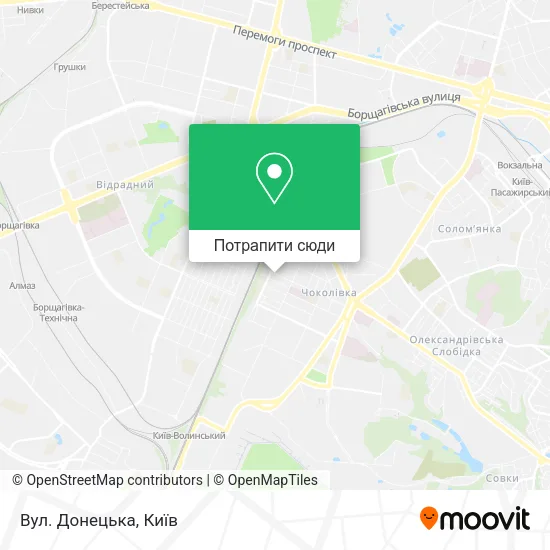 Карта Вул. Донецька