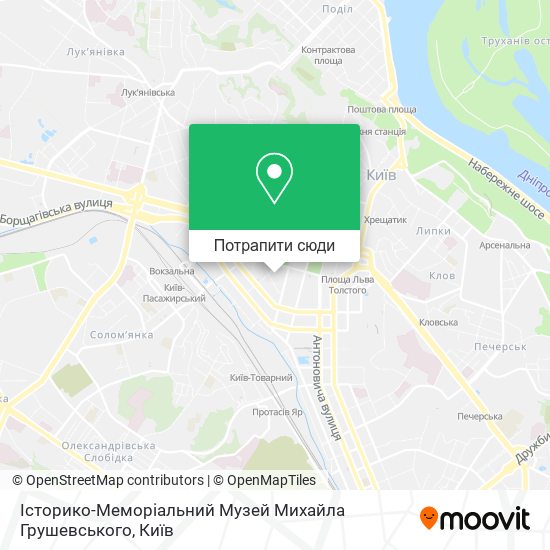 Карта Історико-Меморіальний Музей Михайла Грушевського