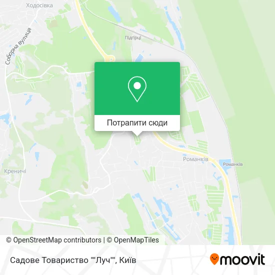 Карта Садове Товариство ""Луч""