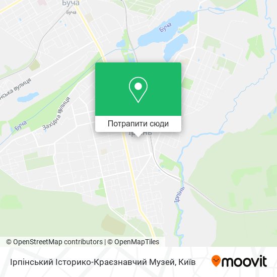 Карта Ірпінський Історико-Краєзнавчий Музей