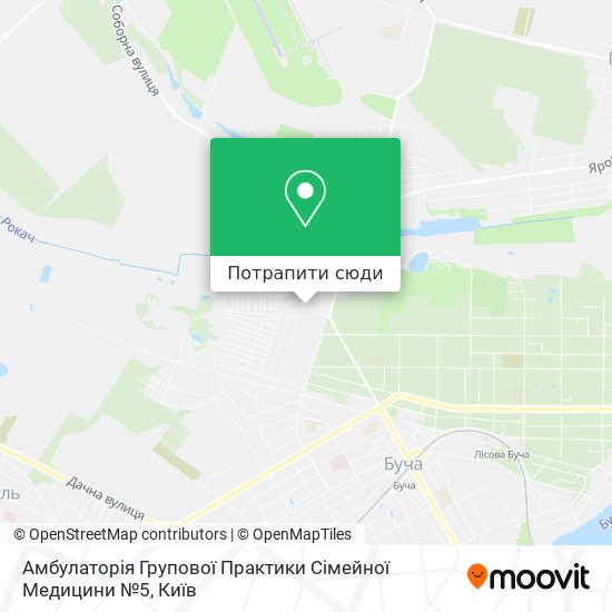 Карта Амбулаторія Групової Практики Сімейної Медицини №5