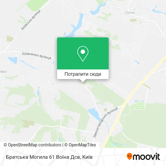 Карта Братська Могила 61 Воїна Дсв
