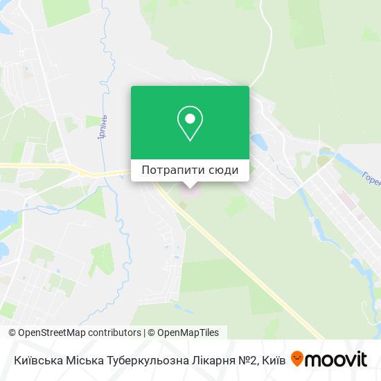 Карта Київська Міська Туберкульозна Лікарня №2